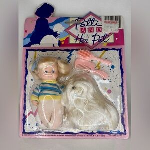 NEW 1989 Cititoy Patti & Her Dog Doll Set Comb Brush Accessories Rare